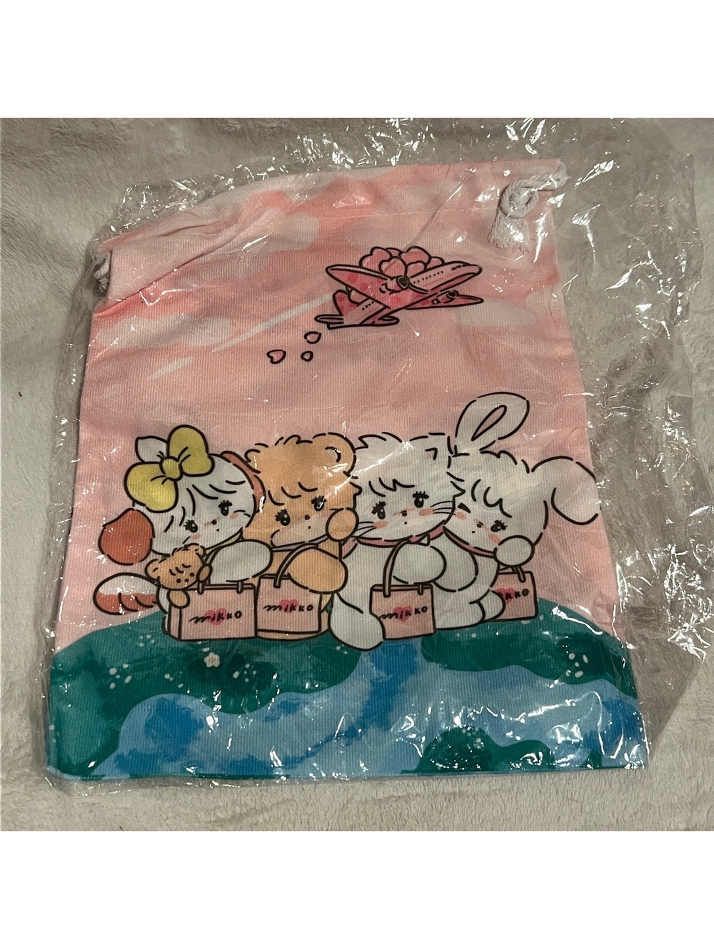 Pink Bear Bunny Tote Bag